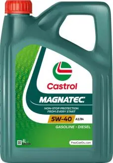 Масло ДВС 5W-40 MAGNATEC API SN/CF, ACEA A3/B4, 4л, синт. CASTROL 15F64A