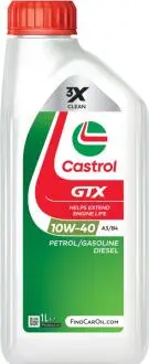 Масло ДВС 10W-40 GTX ULTRACLEAN API SN, ACEA A3/B4, RN 0700/RN 0710, 1л, CASTROL 15F8FE