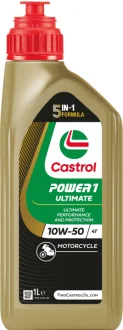 Олива для 4-тактних двигунів Power 1 Ultimate 10W50 1л, API SN JASO MA-2 Синтетична CASTROL 15FFAE