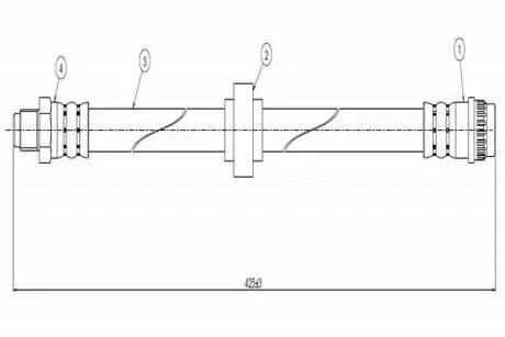 Шланг тормозной передний Cavo C800 533A