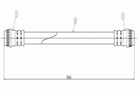 Шланг гальмівний задній Cavo C800 534A