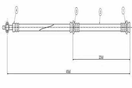 Шланг тормозной задний Cavo C800 561A