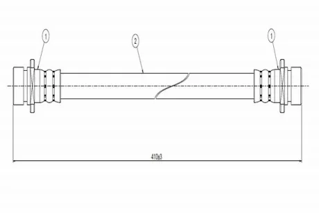 HONDA шланг гальмівний задн.HR-V 99- Cavo C800 688A