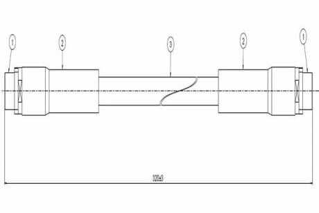 Шланг тормозной передний Cavo C801 002A