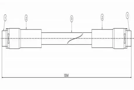 Шланг тормозной передний Cavo C801 002A