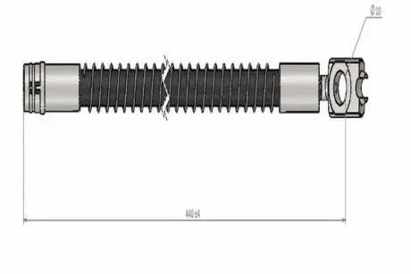 VW гальм.шланг задн.Touareg 02- Cavo C900 221A