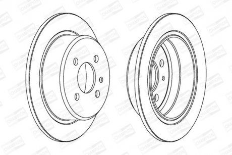 Тормозной диск задний BMW 3-Series, Z1 CHAMPION 561132CH (фото 1)