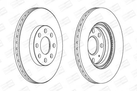 Тормозной диск передний Opel Corsa / Fiat Punto / Abarth CHAMPION 562304CH (фото 1)