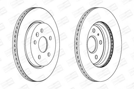Тормозной диск задний Chevrolet Malibu / Opel Insignia A CHAMPION 562463CH (фото 1)
