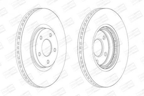 Тормозной диск передний Nissan Juke / Qashqai / Renault Koleos CHAMPION 562465CH (фото 1)