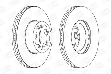 Диск тормозной передний (кратно 2шт.) Ford Transit (06-14), Transit Tourneo (06-14) CHAMPION 562540CH
