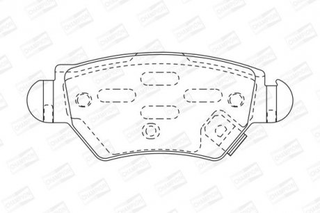 Тормозные колодки задние Opel Astra G, Zafira A / Chevrolet Corsa / Chrysler Concorde CHAMPION 573010CH (фото 1)