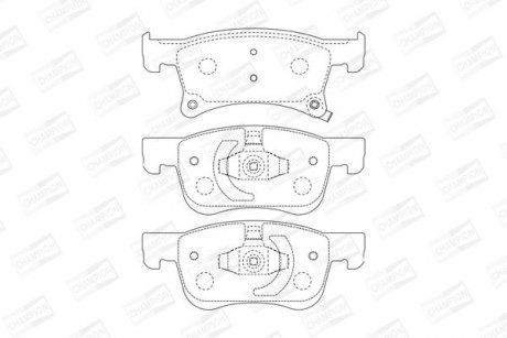 Тормозные колодки передние Opel Corsa E 2014 - CHAMPION 573657CH (фото 1)