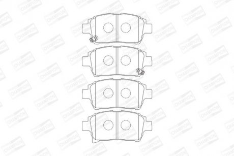 Тормозные колодки передние Toyota Corolla / Yaris / Prius / Gelly CK / BYD F3 CHAMPION 573737CH (фото 1)