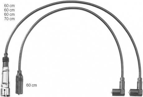 Комплект кабелів запалювання SEAT IBIZA/TOLEDO/CORDOBA / VW POLO/GOLF/PASSAT CHAMPION CLS027 (фото 1)