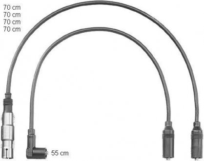 Комплект кабелей зажигания VW GOLF/PASSAT/VENTO CHAMPION CLS043 (фото 1)