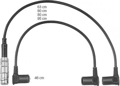 Комплект кабелів запалювання MERCEDES-BENZ C/E/G CHAMPION CLS098 (фото 1)
