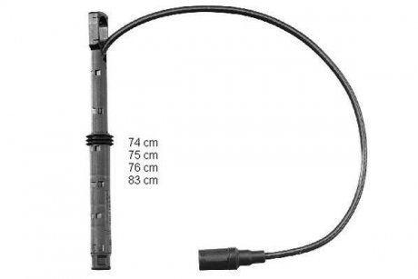 Комплект кабелей зажигания AUDI A3/ SEAT LION/TOLEDO / SKODA OCTAVIA / VW BORA/GOLF CHAMPION CLS140 (фото 1)