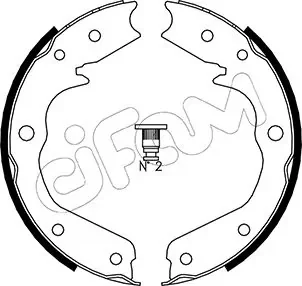 ACURA Комплект барабанних колодок MDX (YD1) 3.5 Повний 01-05, HONDA ODYSSEY (RL1, RA6, RA_) 2.4 (RB3) 08-13 CIFAM 153-315