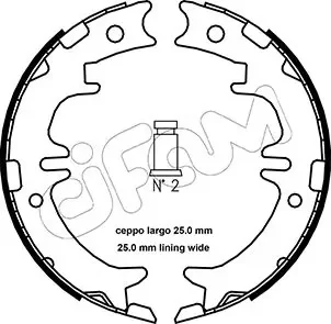 LEXUS Комплект барабанних колодок RX (_U3_) 330 AWD (MCU38) 03-08, MITSUBISHI PAJERO IV (V8_W, V9_W) 3.0 4WD 14-, CHERY TIGGO 3 1.5 21+- CIFAM 153-439 (фото 1)