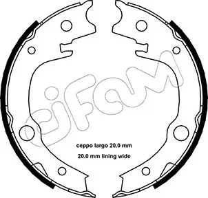 TOYOTA Комплект барабанних колодок AVENSIS (_T25_) 2.0 D-4D (ADT250_, ADT250R) 06-08 CIFAM 153-443