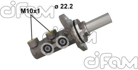 Цилиндр тормозной (главный) Toyota Corolla 01-18 (-ESP) (d=22.2mm) (Alu) CIFAM 2021163