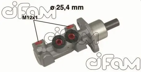VW головний гальмівний циліндр 25,4mm T4 90- CIFAM 202-451