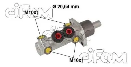 Цилиндр тормозной (главный) Renault Clio I/Megane I -03/VW Golf II/Jetta II/Polo -94 (d=20,64mm) CIFAM 202883