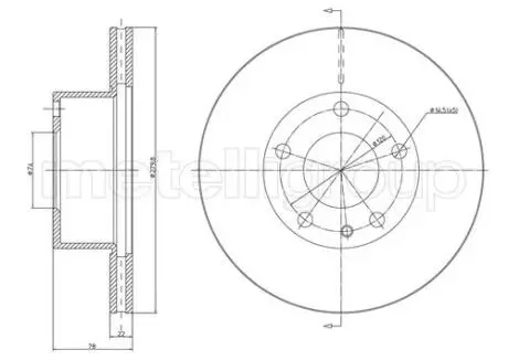 Диск тормозной AUDI 100 76-91 WEN. CIFAM 800061
