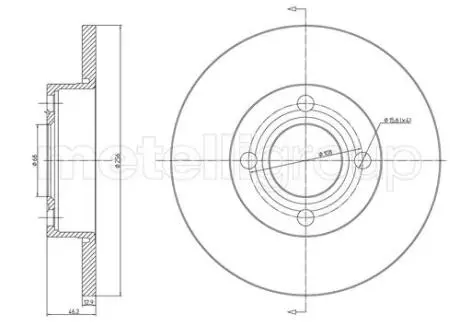 Тормозной диск перед. Audi 100/80 (83-91) CIFAM 800-062