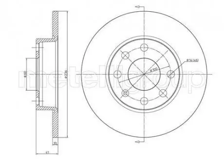 Тормозной диск перед. Astra/Corsa/Kadett/Nova (84-99) CIFAM 800-071