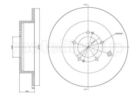 Тормозной диск задний. C4/C-Crosser/4008/4007/ASX/Lancer/Outlander04- CIFAM 800-1332C