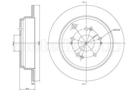 Фото гальмівний диск CIFAM 8001518C Гальмівний диск CIFAM 8001518C