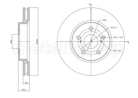Фото toyota гальмівний диск c-hr 1.2-2.0 16- CIFAM 800-1840C TOYOTA Гальмівний диск C-HR 1.2-2.0 16- CIFAM 800-1840C