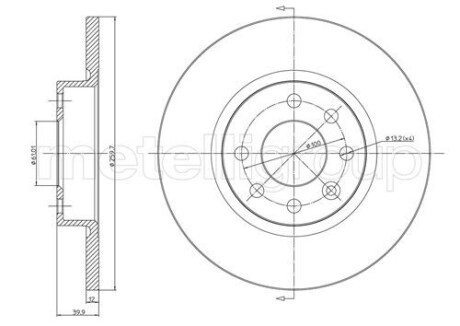 Диск тормозной VOLVO 440-460 88-96 CIFAM 800260 (фото 1)