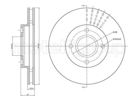 Диск тормозной FORD MONDEO 93-00 WENT. CIFAM 800316