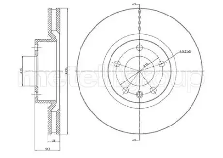 Тормозной диск перед. Omega (87-03) CIFAM 800-441
