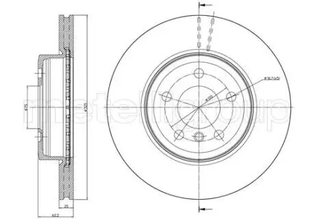 Тормозной диск перед. BMW X3 (E83) 03-11 (325x25) CIFAM 800-752C