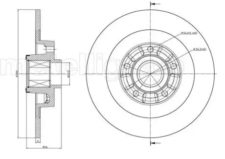 Диск тормозной (задний) Renault Laguna III 08- (300x11) (+ABS) (с подшипником)) CIFAM 800980