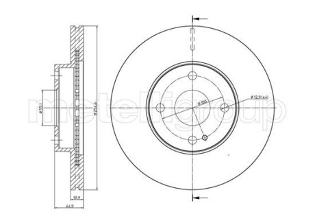 Диск гальмівний MAZDA MX5 93-05 WEN. CIFAM 800999