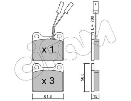 Тормозные колодки Audi 75/80/100 (77-95) CIFAM 822-003-1