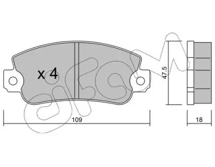 FIAT Колодки гальмівні передні Panda 82-,Regata 83-,Uno CIFAM 822-033-0
