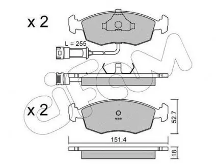 Гальмівні колодки перед. Ford Escort/Sierra 84-99 (ATE) CIFAM 822-094-0