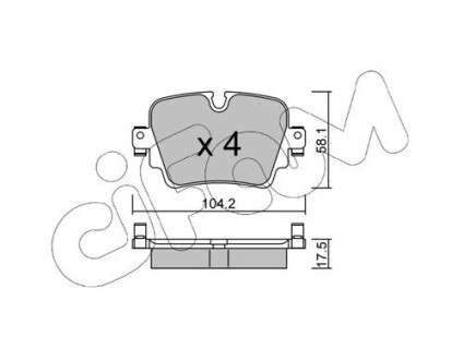 Гальмівні колодки (набір) CIFAM 82210360