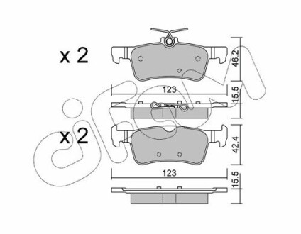 Гальмівні колодки (набір) CIFAM 82210420 (фото 1)