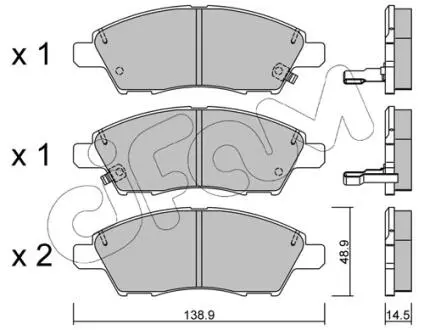 Колодки тормозные (передние) Nissan Almera/Micra/Note/Tilda 1.2/1.5 dCi/1.6/1.8 07- CIFAM 82210790