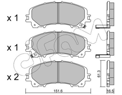 Тормозные колодки пер. QX50/Q70/Q60/Navara/Qashqai/Murano/Pathfinder/Koleos 01- CIFAM 822-1082-0