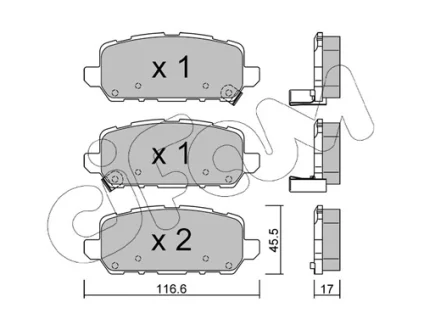 HONDA колодки гальм. задн. H-RV 1,5-1,6 15- CIFAM 822-1084-0