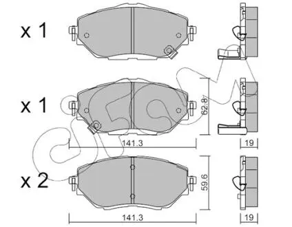 Гальмівні колодки дискові TOYOTA C-HR 16- PRZÓD CIFAM 82210880