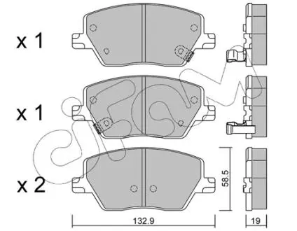 FIAT Колодки тормозные передние TIPO 16- CIFAM 822-1103-0